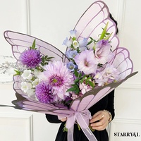 BUGU fleur papier d'emballage Offre Spéciale papillon Style magnifique diverses couleurs papier de soie emballage fleuriste fournitures