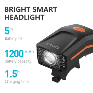 OMNI Bicicleta Head Light Factory USB Recargable Impermeable Alto Brillo 300 Lumen Led Recargable Bike Front Light - Product Image 3