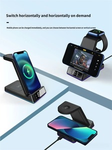 Estación de Carga Inalámbrica Magnética Plegable <span class=keywords><strong>5</strong></span> en 1, 15W, Carga Rápida USB-C, Reloj Despertador, Luz Nocturna RGB, <span class=keywords><strong>Cargador</strong></span> de Escritorio - Product Image 2