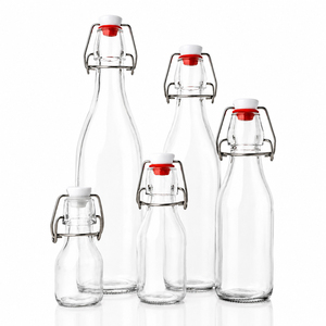 Botella de Vidrio Transparente de Primera Calidad con Tapa Abatible para Almacenar Aceite y Vinagre en la Cocina, Suministro Directo de Fábrica - Product Image 2