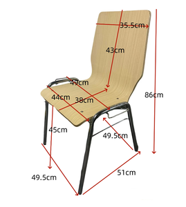 Bán Buôn Phổ Biến Đồ Nội Thất Trường Học Lớp Học Phòng Đào Tạo Stackable Bằng Gỗ Nghiên Cứu Ghế Với Văn Phòng Máy Tính Bảng Pad Cho Sinh Viên - Product Image 3