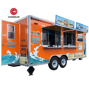 Trang bị đầy đủ thực phẩm di động xe tải thực phẩm giỏ hàng thực phẩm inused xe tải Trailer để bán trái cây di động và bán hàng tự động Trailer với tủ lạnh - Product Image 1