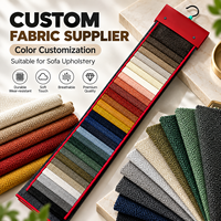 Tissu d'ameublement bouclé épais 100 % polyester personnalisé pour canapé, vente en gros