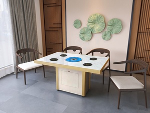 Koreaanse <span class=keywords><strong>Bbq</strong></span> Grill Tafel Restaurant Vierkante Hete Pot Tafel - Product Image 3