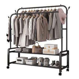Séchoir à linge multifonctionnel robuste de 27 m avec support de rangement pour vêtements et cintres - Product Image 5
