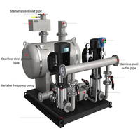 Sistem Pasokan Air Bebas Tekanan Negatif AOLI Pompa Ganda Stainless Steel 1.5 HP VFD Kontrol Tekanan Konstan untuk Pertanian