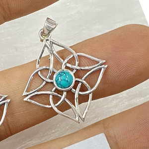 Venta al por mayor de colgantes de Plata de Ley 925, joyería fina hecha a mano con piedras preciosas naturales, accesorios originales - Product Image 3