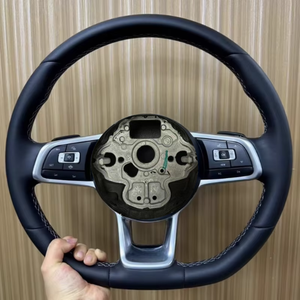 Fibra de Carbono Deportiva para <span class=keywords><strong>Volante</strong></span> de Cuero para <span class=keywords><strong>VW</strong></span> Passat, Tiguan, Polo, Lamando, Golf, Sagitar - Múltiples Materiales Disponibles - Product Image 3