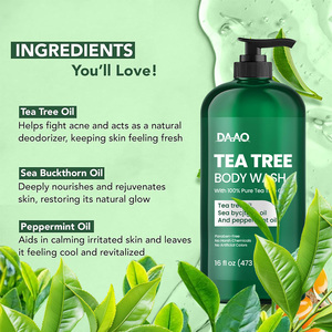 Gel Douche au Théier avec Huile de Menthe Poivrée et d'Argousier pour les Affections des Ongles, les Odeurs Corporelles et les Démangeaisons - Product Image 2