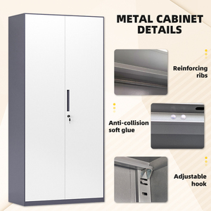 ตู้เก็บเอกสารสำนักงานแบบมีประตูสองบานสำหรับจัดเก็บเอกสารสำคัญทางการเงิน ตู้เก็บเอกสารโลหะพร้อมกุญแจล็อค - Product Image 2