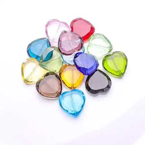 New Wholesale Fashion heart shape beads polished DIY & faceted crystal glass beads for jewelry making 20mm 824154