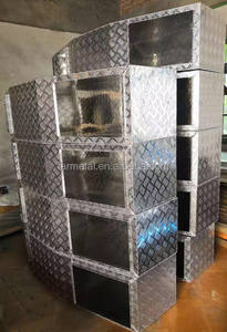 Boîte à outils gulwing en aluminium robuste de 8 pièces, pour camions, tracteurs, système de stationnement de voiture rotative, boîtier de rangement en métal - Product Image 3