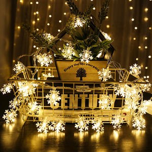 Led Snowflake String Lights Decorate The Room On Christmas Day - Product Image 3