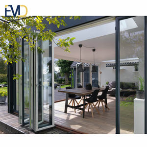 Customized Villa Exterior Double Glazed Soundproof Simple Folding <b>Door</b> - Product Image 5