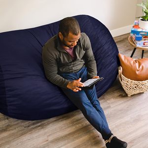 Promotion en gros deux <span class=keywords><strong>places</strong></span> ovale doux <span class=keywords><strong>canapé</strong></span> pouf chaise bleu paresseux <span class=keywords><strong>canapé</strong></span> énorme doux salon sol placé pouf <span class=keywords><strong>canapé</strong></span>-<span class=keywords><strong>lit</strong></span> - Product Image 2