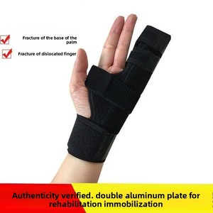 Attelle de doigt, orthèse de main, immobilisateur de poignet pour fractures de boxeur, immobilisateur de phalange, attelle de petit doigt en nylon unisexe - Product Image 1