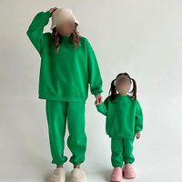 Ensemble de survêtement OEM personnalisé en molleton de coton, tenues assorties maman et moi, vêtements de famille