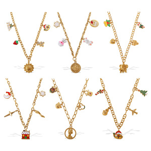 Collar con Colgante de Dibujos Animados, Acero Inoxidable, Chapado en Oro de 18K, Joyería de Moda, Regalo - Product Image 5