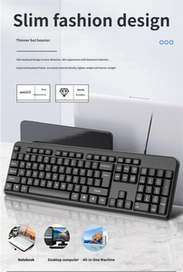 Lightweight USB Desktop <b>Computer</b> <b>Accessories</b> Full Size Membrane Keyboard Wired Keyboard Suitable for Business Office Home - Product Image 6