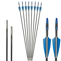 Flèche de tir à l'arc en fibre de verre 6mm pour enfants pour arc classique cible en verre de sécurité tir en plein air débutants pointe en acier 74cm