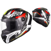 Casque de moto intégral en fibre de carbone LS2 FF805 pour hommes et femmes, design uni, ABS, toutes saisons, nouvelle version améliorée 3C