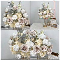 Boules de fleurs artificielles réalistes en roses blanches, vente en gros d'usine, pour mariages, fêtes, centres de table et décorations
