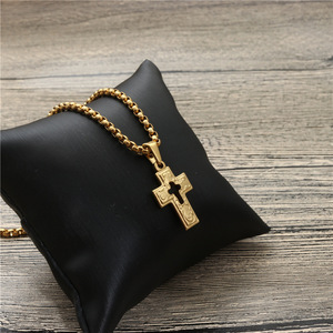 <b>Cross</b> Pendant Necklace Zinc Alloy Unisex Gift Jewelry Hip Hop Style - Product Image 3