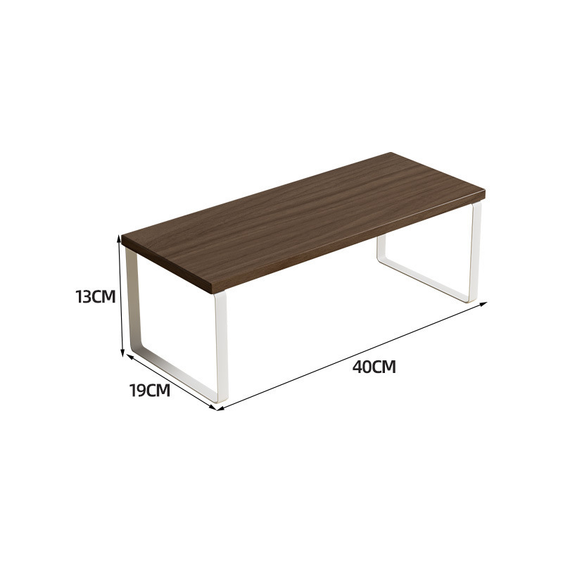 Walnut-colored with white frame, small size, 40 x 19 x 14.2 cm