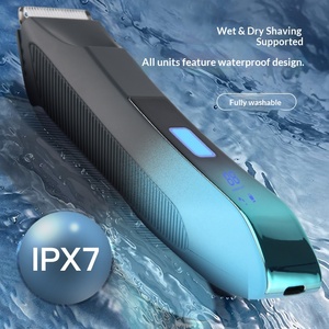 เครื่องตัดผมไร้สายสำหรับมืออาชีพสำหรับผู้ชาย IPX7 กันน้ำ เครื่องโกนหนวดไฟฟ้า จอแสดงผล LED ที่กันจอนผมพร้อมแท่นชาร์จ - Product Image 2