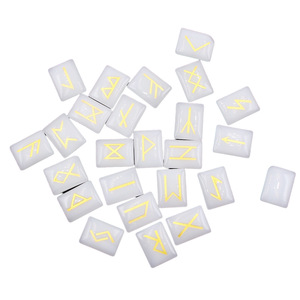 Set <span class=keywords><strong>de</strong></span> Piedras Naturales para Grabar, con Letras Paganas y Símbolos del Alfabeto, para Brujería, Sanación y Meditación - Product Image 2