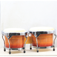 Bongo Drum Percussion Instrument Classic Wood Cowhide Heads High Quality Ergonomic Design Customizable Logo Size Factory