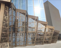 Panneau en aluminium perforé, façade en aluminium découpée au laser, revêtement architectural, mur-rideau perforé pour la décoration extérieure
