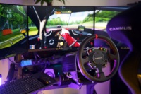 Ensemble simulateur de course CAMMUS : Volant de course, pédalier et siège de cockpit de jeu avec support