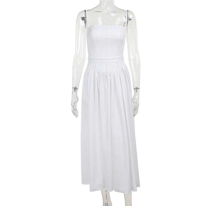 Boutique Clothing Dress Crochet Lace Trim Strap Slip Midi Long Summer White  Elegant Bandage Dresses for Women 2024 With Pockets