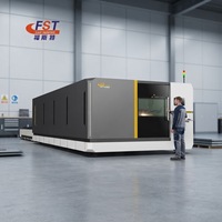 Machine de découpe laser à fibre à alimentation directe d'usine 3015 1500W 2000W 3000W 6000W, découpeuse laser à fibre CNC entièrement fermée pour le métal