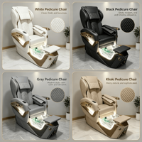 Ensemble de chaise de pédicure et table de manucure de luxe Grandriver, chaise de pédicure électrique avec spa pour les pieds, chaise de pédicure massante avec brumisateur