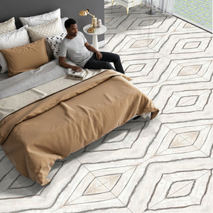 Vistaar White Marble Ceramic Porcelain Tiles 24x48 Inch Luxury Bathroom Floor Wall Collection - Product Image 3