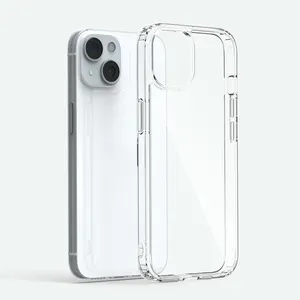 Originele Kwaliteit Voor Iphone 16 15 14 13 12 Pro Max Ring Telefoonhoes Cover Clear Pc + Tpu Draadloos Opladen Telefoonhoesje