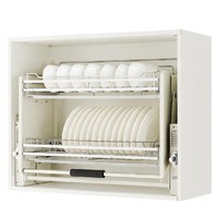 Panier coulissant en acier inoxydable pour vaisselle et bols, étagère de rangement relevable pour armoire de cuisine, panier abaisseur pour ustensiles de cuisine