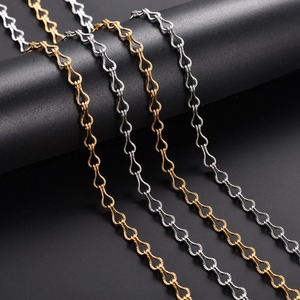 Collar de Cadena con Eslabones en Forma de Guitarra de Acero Inoxidable de 4.6mm para Mujer, Estilo Punk, Color Plata y Dorado, Gargantilla Metálica - Product Image 3