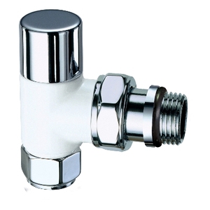 Valvola di scarico con tappo cromato bianco, connessione filettata da 3/8 di pollice per impianti idraulici - Product Image 1