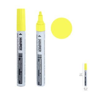 Marqueur de construction professionnel, peinture permanente, jaune - Product Image 1