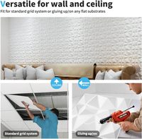 Panneau mural 3D en diamant pour la décoration murale intérieure, panneaux muraux texturés en PVC à motif floral pour salon, hall, chambre, hôtel, bureau