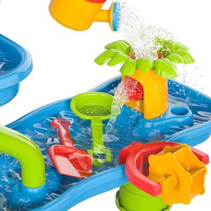 Juguete de Playa 6 en 1, Mesa de Arena y Agua para Niños Pequeños, Actividad de Agua y Arena para Jardín - Product Image 3
