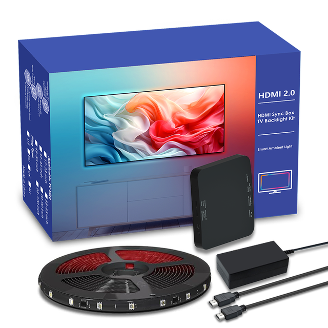 Button Version Smart TV & Computer LED Backlight Kit Without App HDMI Sync Box | Home Theater Ambient Lighting Solution
