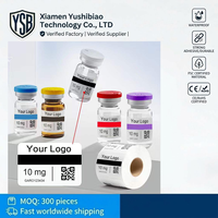Templat Desain Gratis YSB untuk Stiker Vial Holografik Tahan Air, Anti Gores, dan Tahan Lama 2ml 3ml 10ml Label Perekat