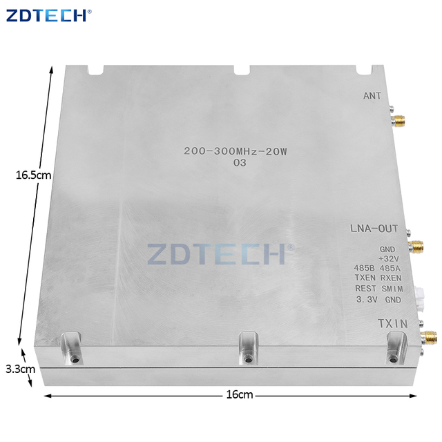 High Linearity 200-300MHz 20W Linear Module With LNA High Gain 50dB Power Amplifier Module