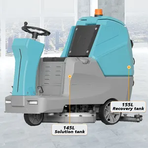 H860 OEM Ride-on Road Cleaning Machine Industrial Ride On Floor Sweeper Floor Scrubber Large Driving Type