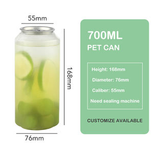 700ml 투명 식품 등급 PET 팝탑 플라스틱 병 콜라 맥주 주스 음료용 - Product Image 1