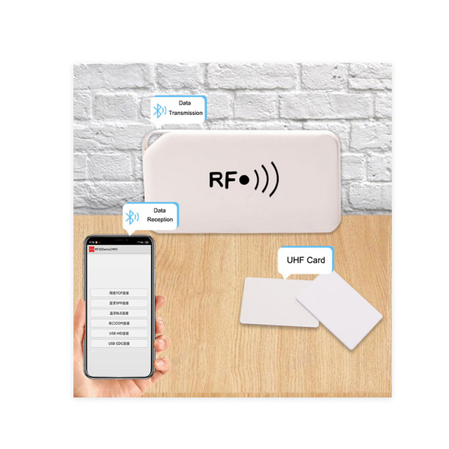 ISO 18000-6C 860-960 MHz  BLE Handheld 2m Portable Rfid Scanner  Long Range Android UHF RFID Reader